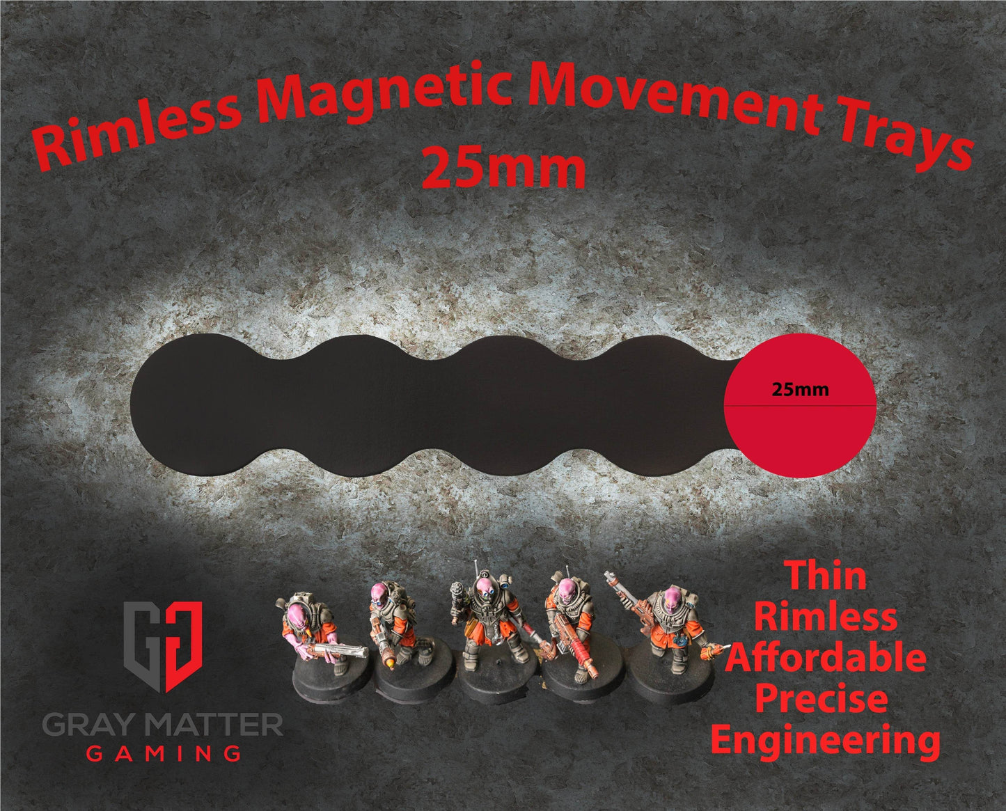 Horde Collection (Set of 5) 25mm Line Magnetic Movement Tray - 