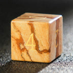 Muddy yellow natural rock texture DND dice set