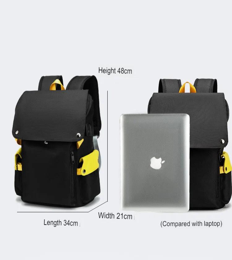 Naruto Anime Backpack, Includes Pencil Case and External Charging Port, Uzumaki Akatsuki School Students Schoolbag Leisure Computer Bag