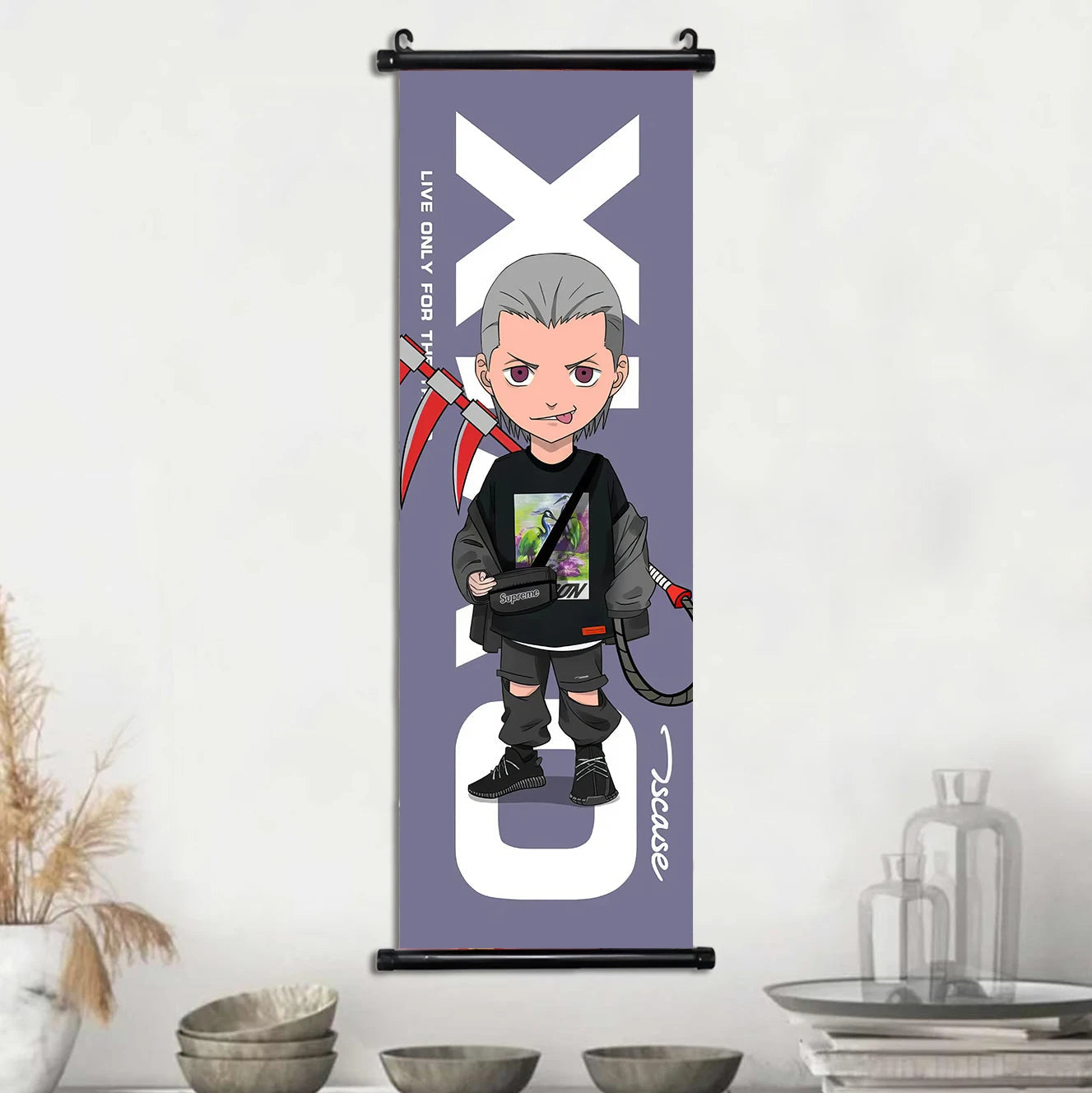 Naruto Shippuden Akatsuki Members Posters, Hot Japanese Anime Poster Scroll Style Canvas Wall Art Wall Hanging Home Decor