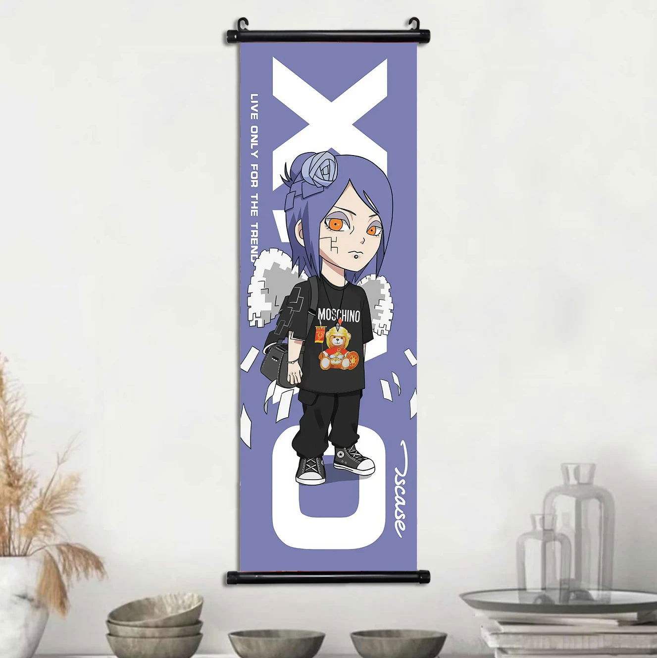 Naruto Shippuden Akatsuki Members Posters, Hot Japanese Anime Poster Scroll Style Canvas Wall Art Wall Hanging Home Decor