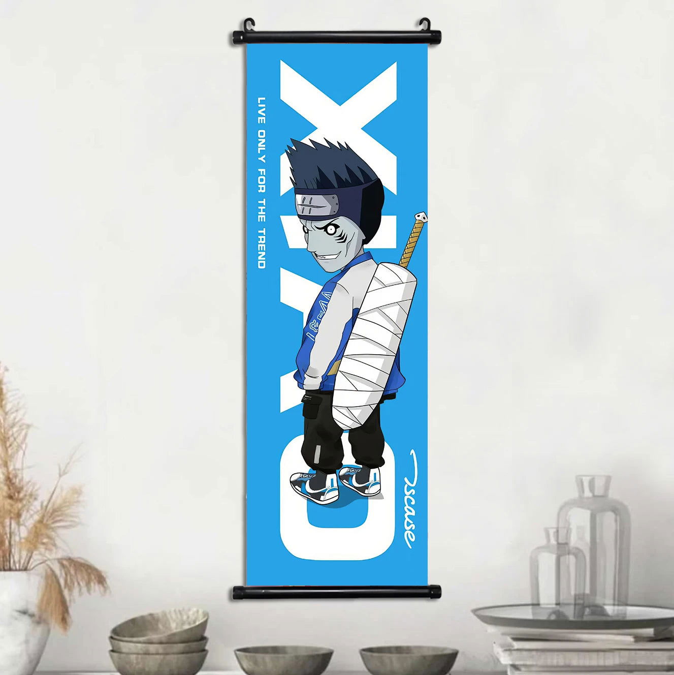 Naruto Shippuden Akatsuki Members Posters, Hot Japanese Anime Poster Scroll Style Canvas Wall Art Wall Hanging Home Decor