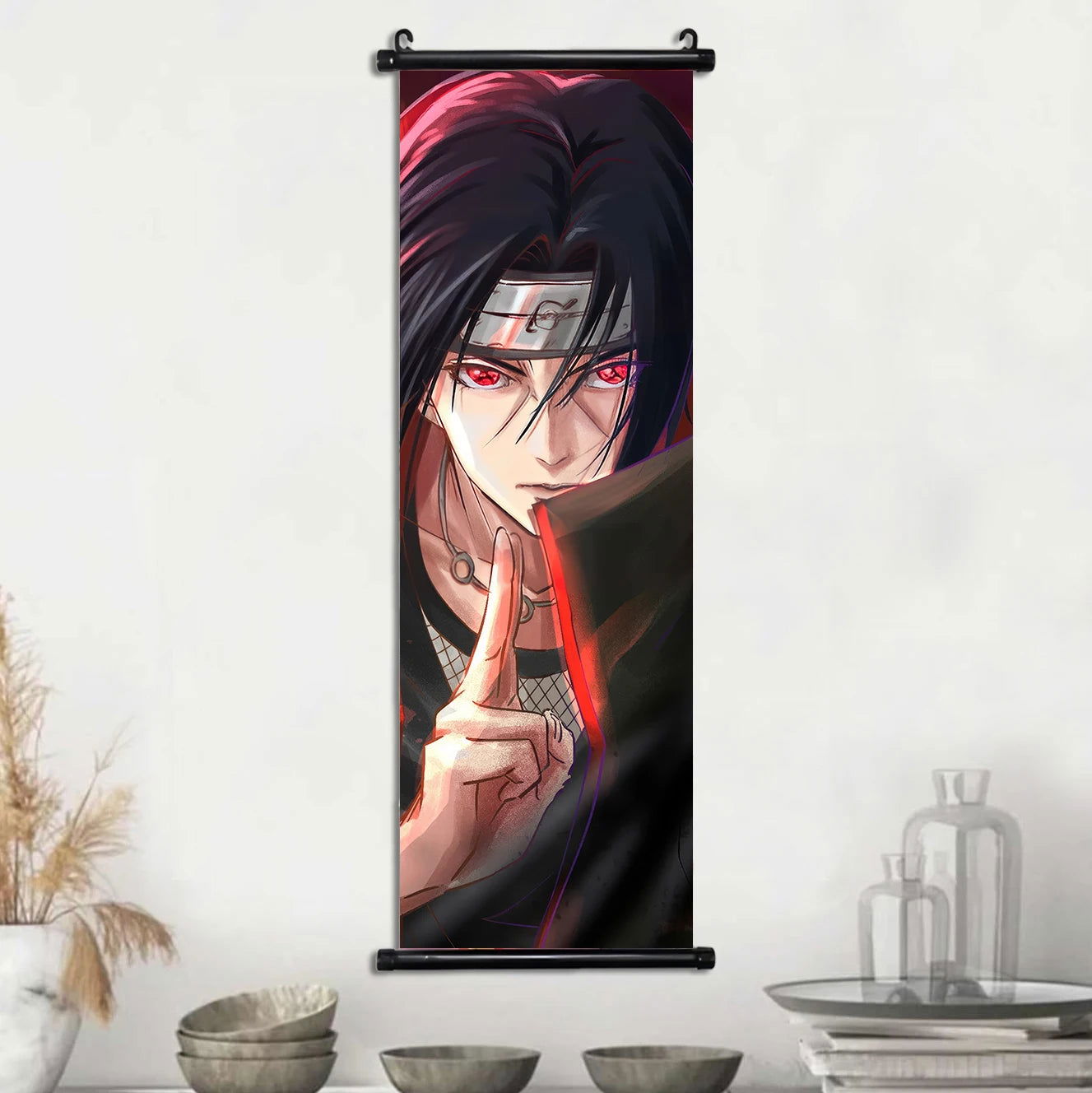 Naruto Shippuden Akatsuki Members Posters, Hot Japanese Anime Poster Scroll Style Canvas Wall Art Wall Hanging Home Decor