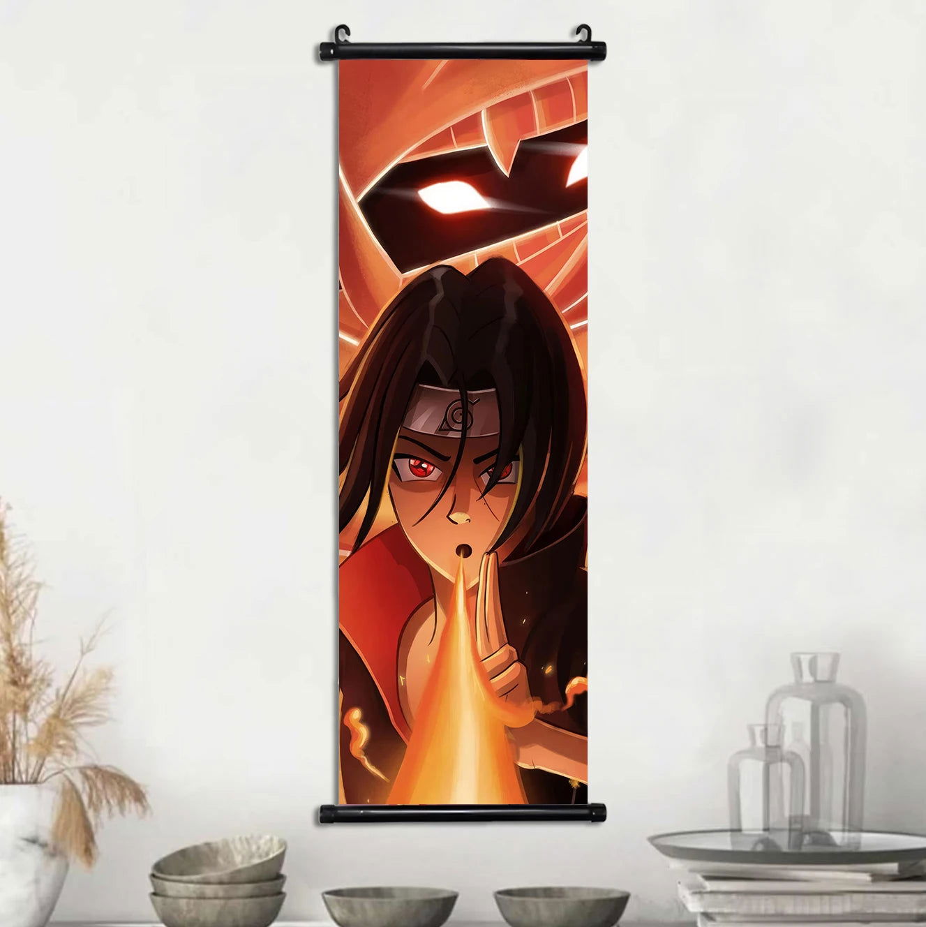 Naruto Shippuden Akatsuki Members Posters, Hot Japanese Anime Poster Scroll Style Canvas Wall Art Wall Hanging Home Decor
