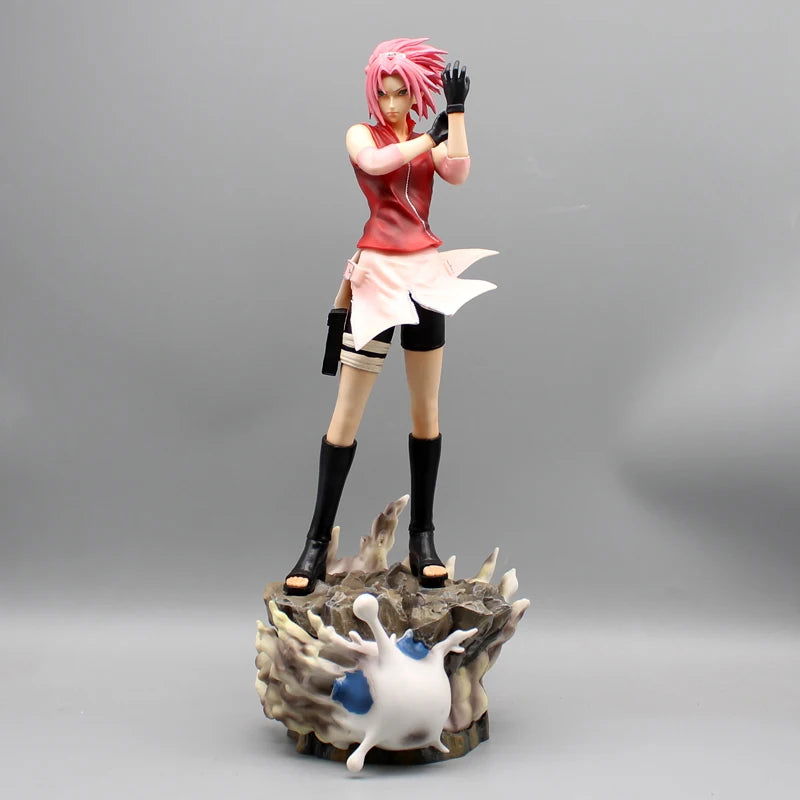 Naruto Shippuden Figures, Haruno Sakura and Hyuga Hinata Action Figures, PVC Anime Model Collection Statue Toys 34 cm