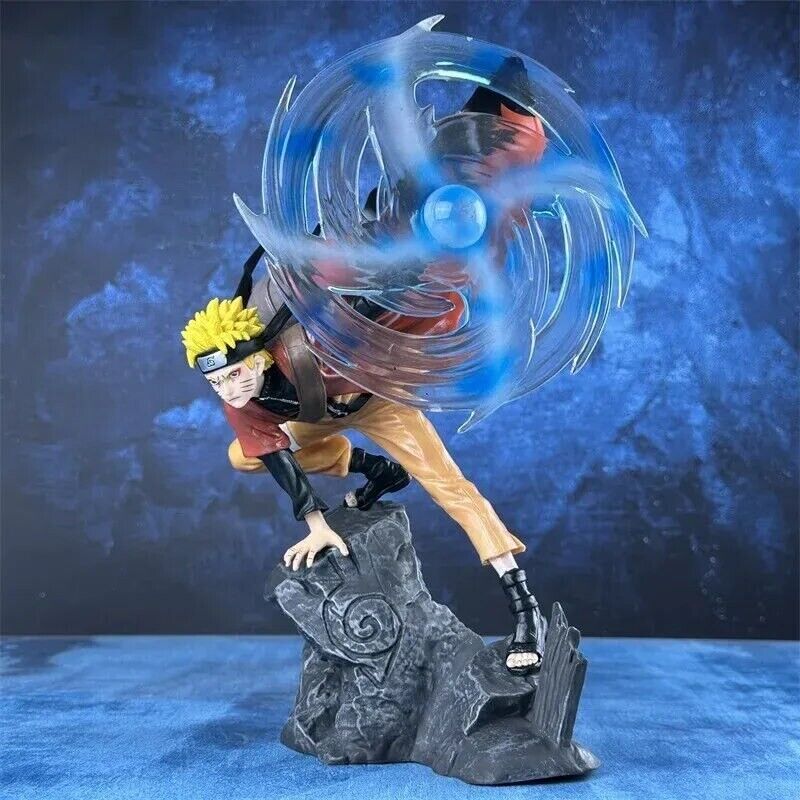 Naruto Uzumaki Sage Mode Figure, Wind Release Rasenshuriken Figurines 32cm/12in