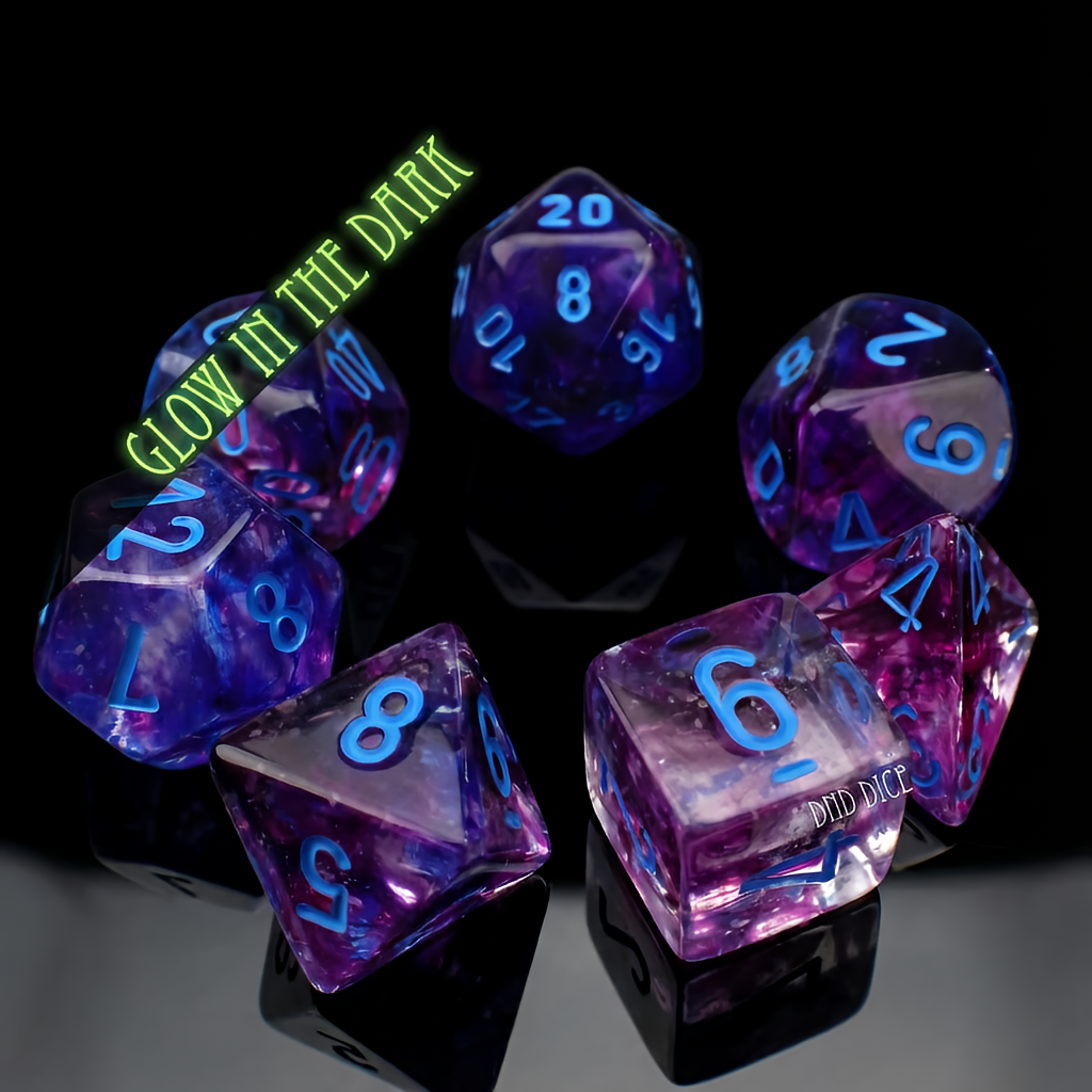 Nebula Nocturnal Dice Set (Glow In The Dark!)
