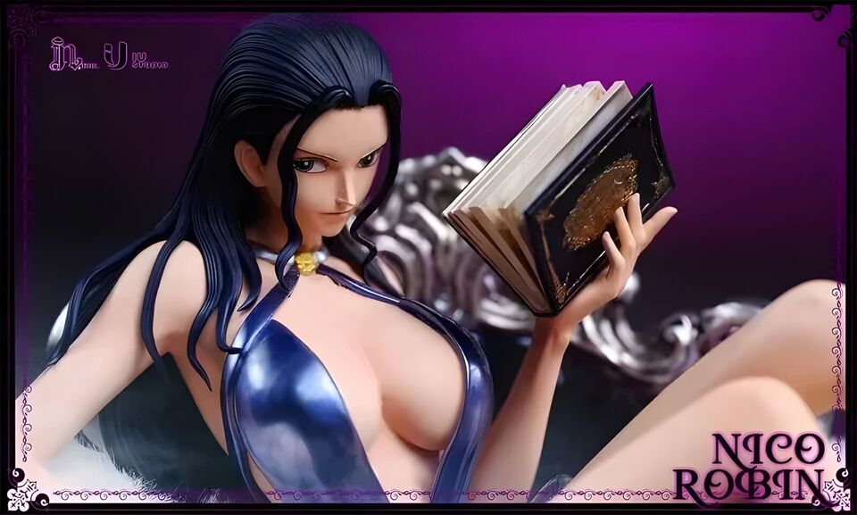 Nico Robin One Piece Anime Figurine, Nico Robin Sitting On Sofa Sexy Dress Miss All Sunday Strawhats Pirates One Piece Figures