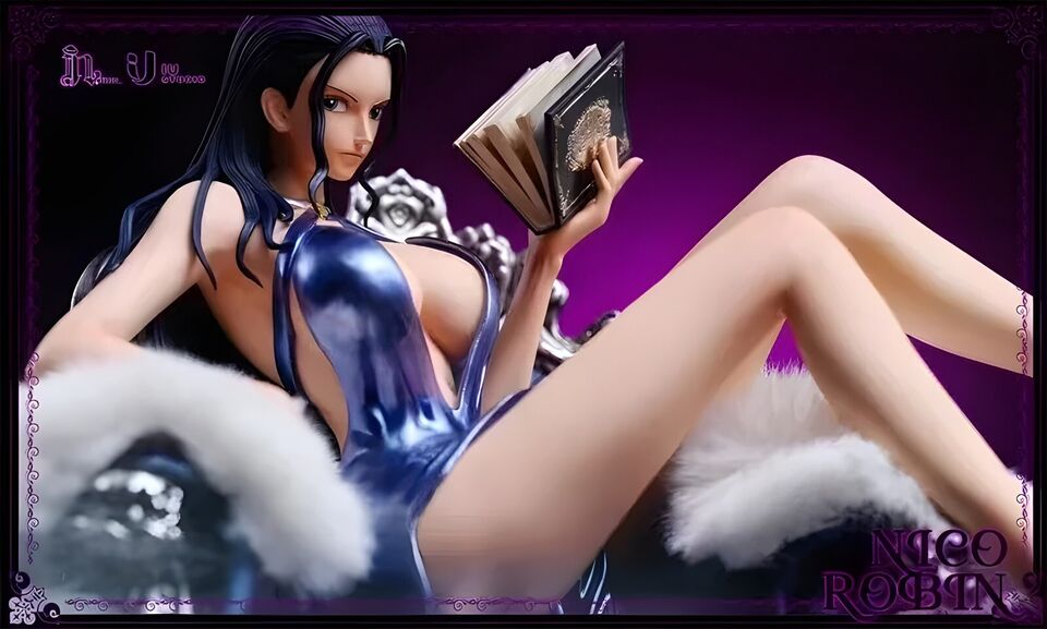 Nico Robin One Piece Anime Figurine, Nico Robin Sitting On Sofa Sexy Dress Miss All Sunday Strawhats Pirates One Piece Figures