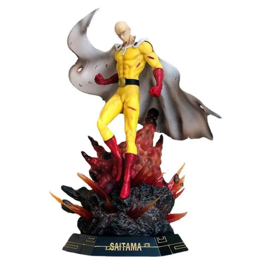 One Punch Man Figurine Saitama Caped Baldy PVC Action Figures Collectible Oversized 43 cm