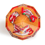 Oriental Lion Orange Resin DND Dice Set