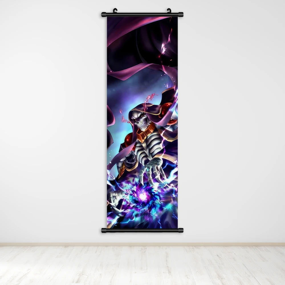 Overlord Anime Canvas Wall Art, Hanging Scrolls Digital Painting Print Posters
