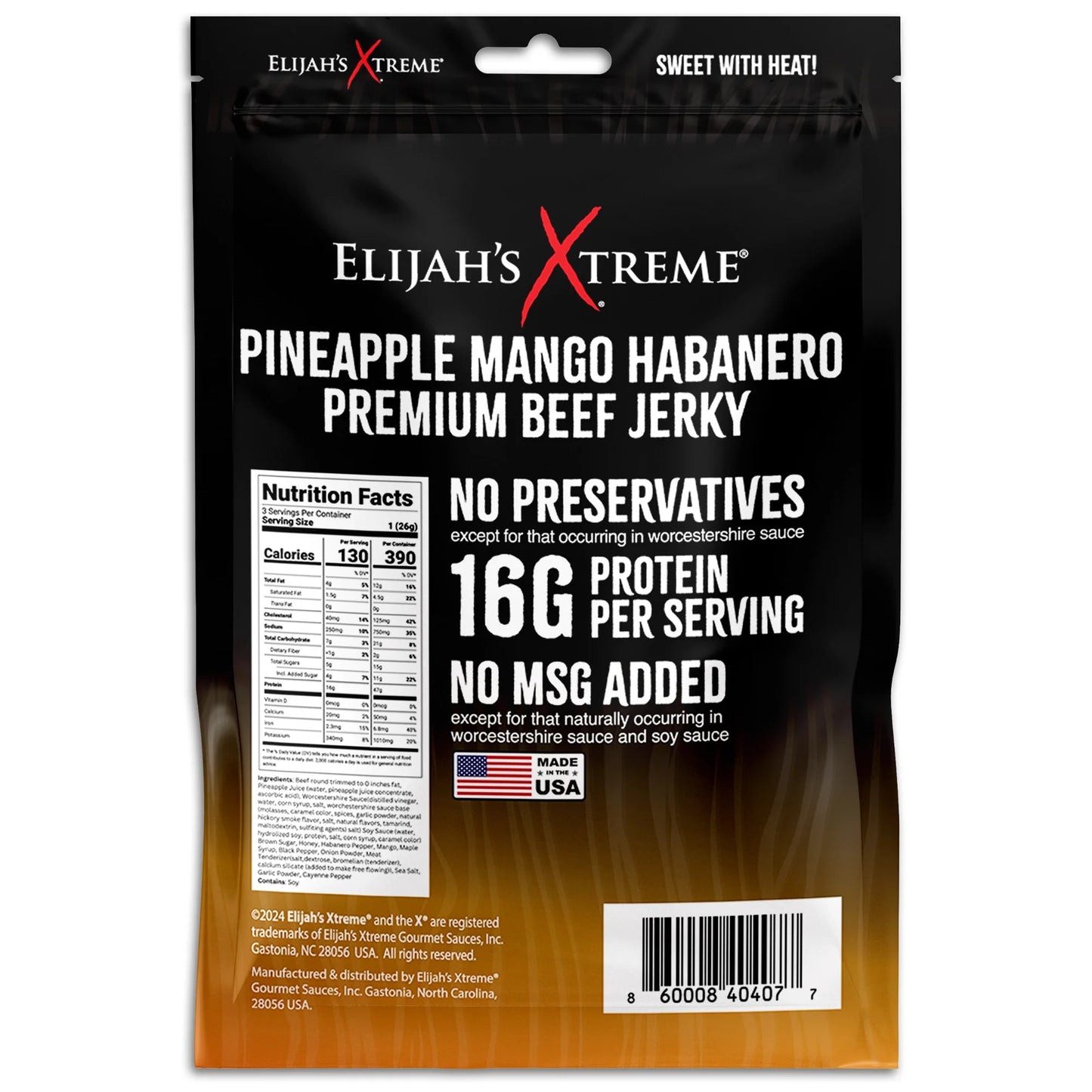 Elijah’s Xtreme Beef Jerky Bulk Trio - 6 bags of Each Flavor, 18 bags total (3lbs)