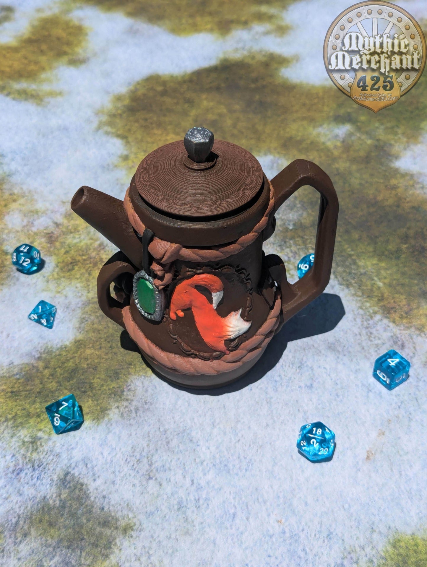 Gnome 3D Printed Can Holder- Mythic Mugs Collection by Ars Moriendi 3D- Embrace the Whimsy of the Gnomes! - Black / Non Threaded-No Lid
