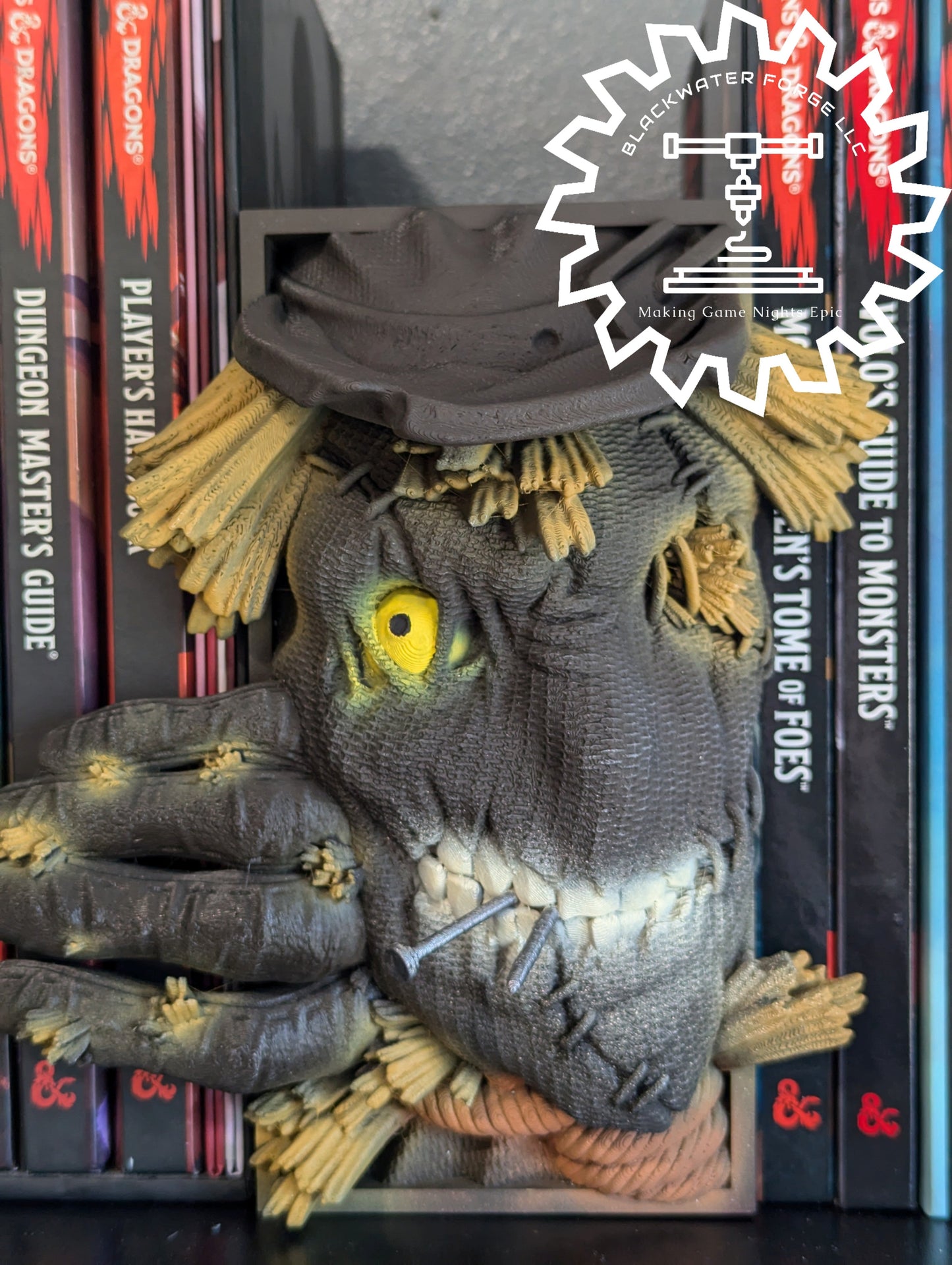 Scarecrow Monster 3D Printed Book Nook- Miniatures of Madness- A Harvest of Fear!