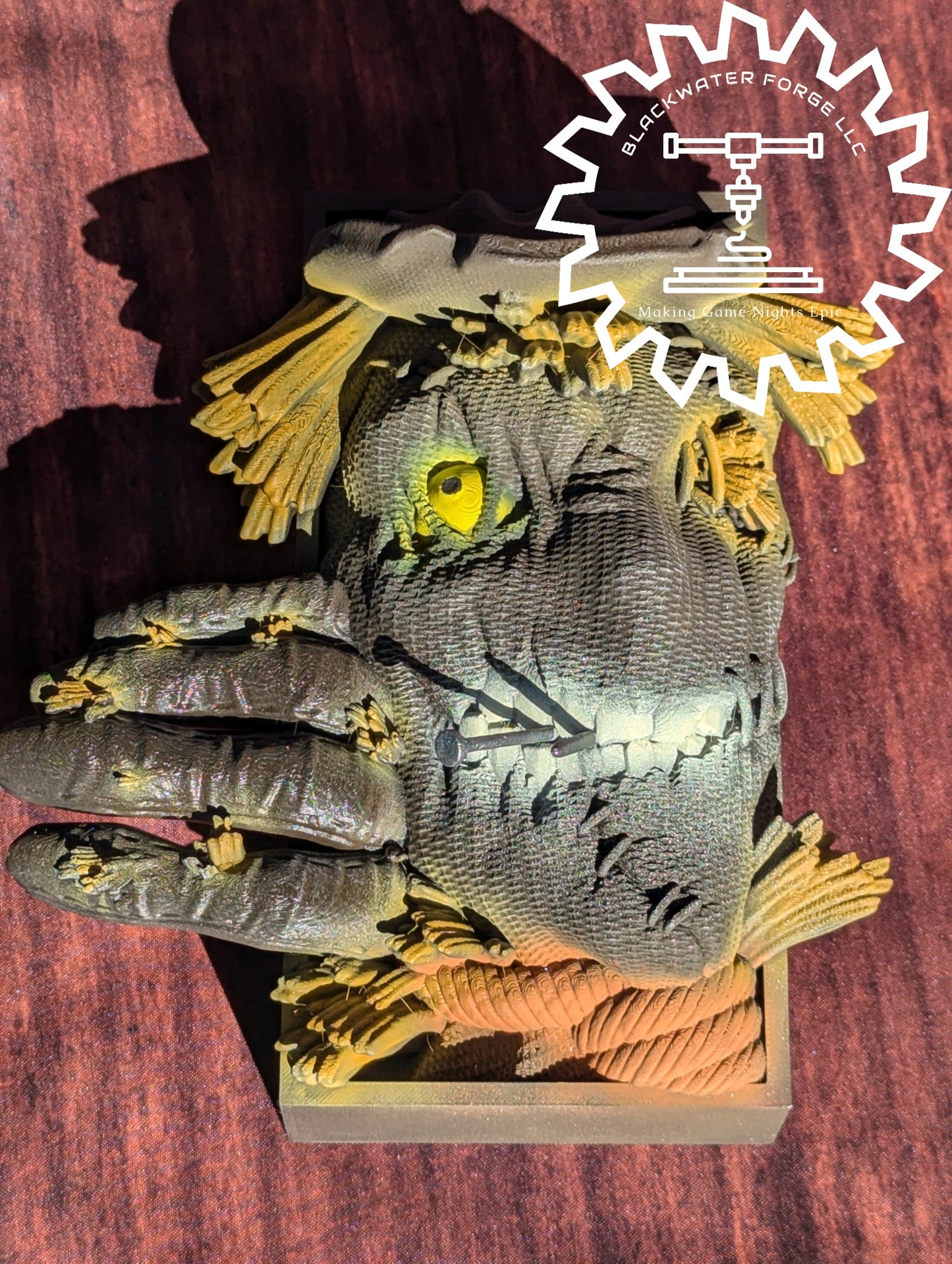 Scarecrow Monster 3D Printed Book Nook- Miniatures of Madness- A Harvest of Fear!