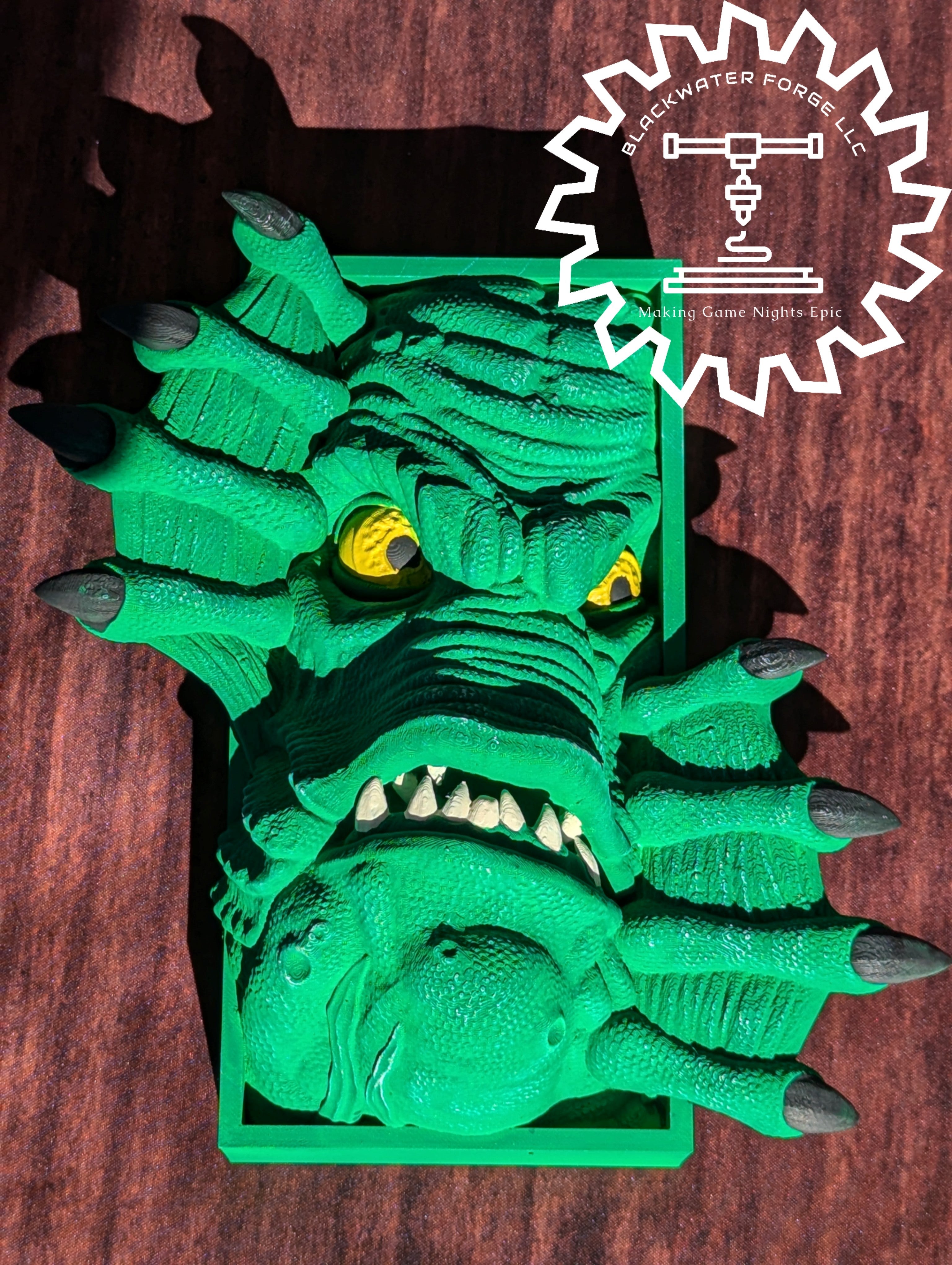 Swamp Creature Merman Monster 3D Printed Book Nook- Miniatures of Madness- It Came from Beneath the Sea!