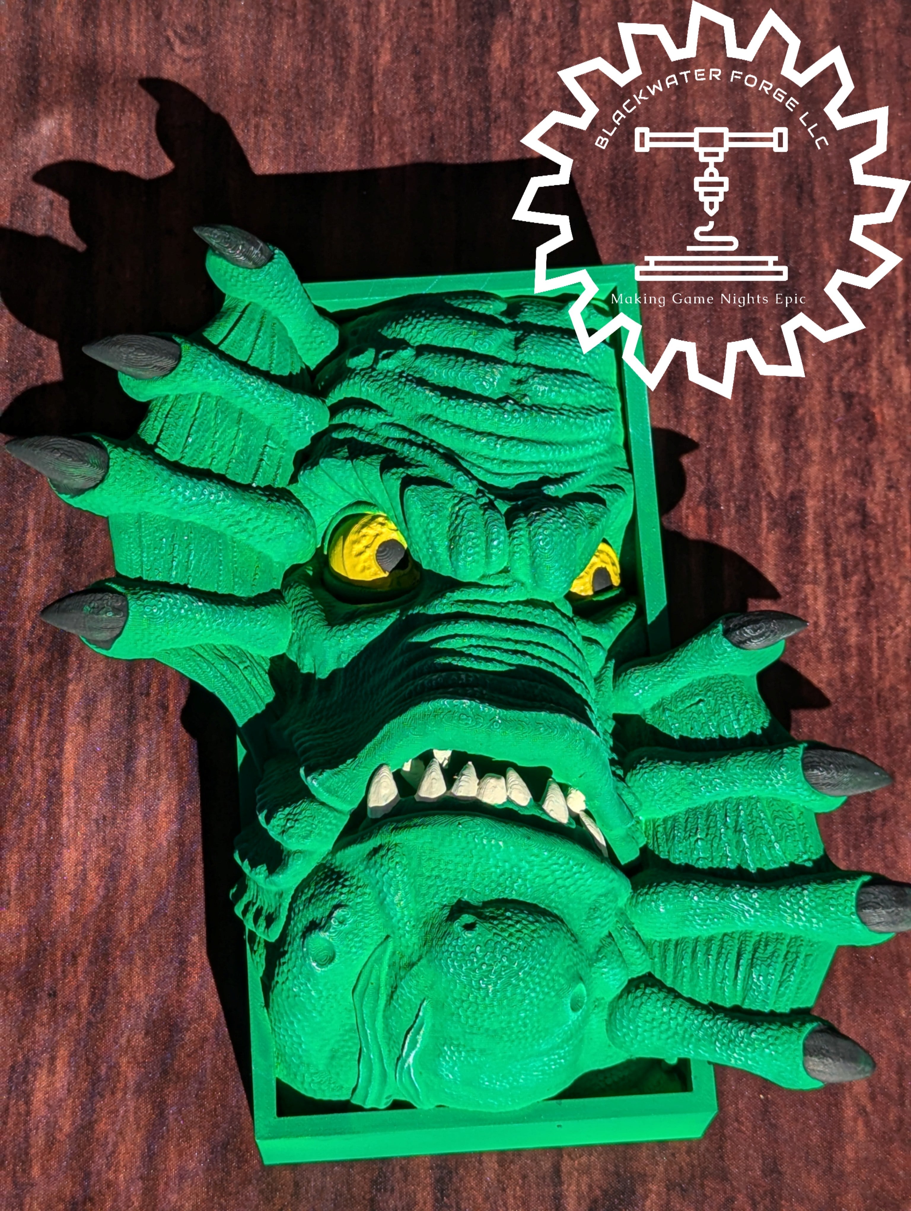 Swamp Creature Merman Monster 3D Printed Book Nook- Miniatures of Madness- It Came from Beneath the Sea!