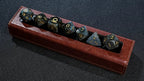 Kickstarter Dice - Natural Labradorite DND Gem Dice Set - Ring of Order