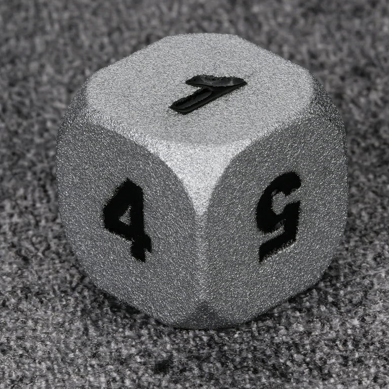 Paladin Bright Silver Metal DND Dice Set