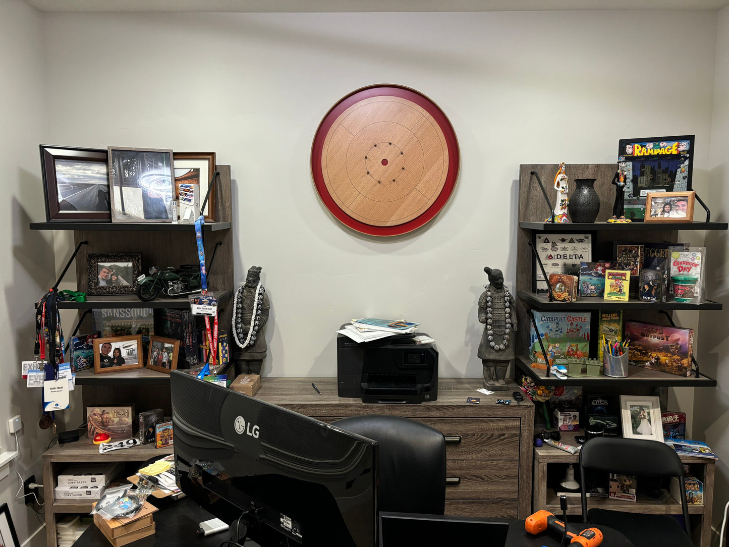 Elite Crokinole Wall Mount Hardware (can be used on standard boards with customization)