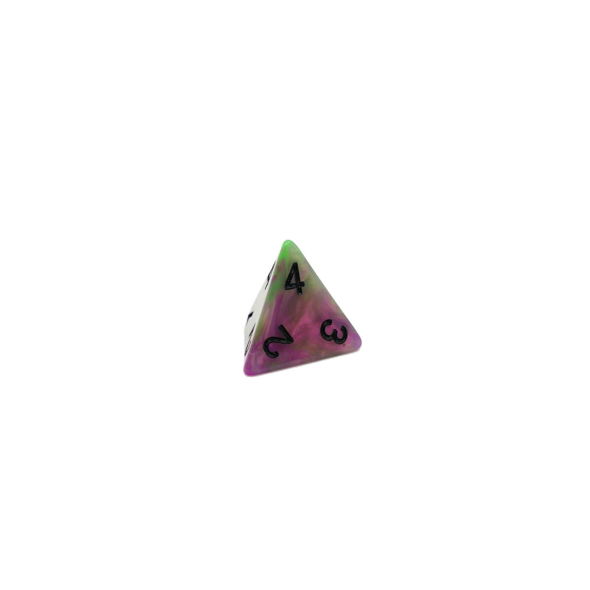 Poison Petals - 7 Piece DnD Dice Set | Acrylic RPG Gaming Dice - 