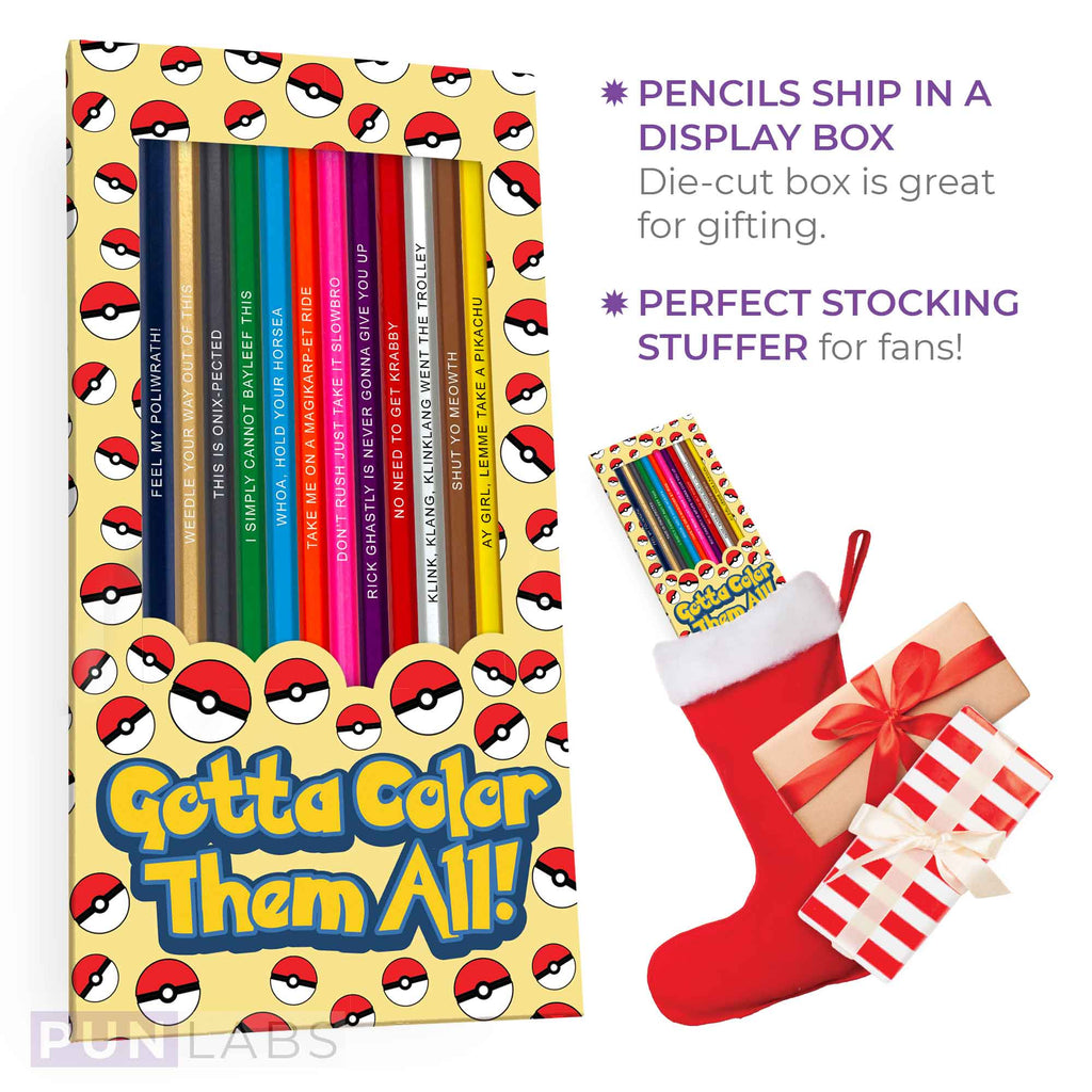 Gotta Catch Them All! Colored Pencil Set for Fans of Pokemon