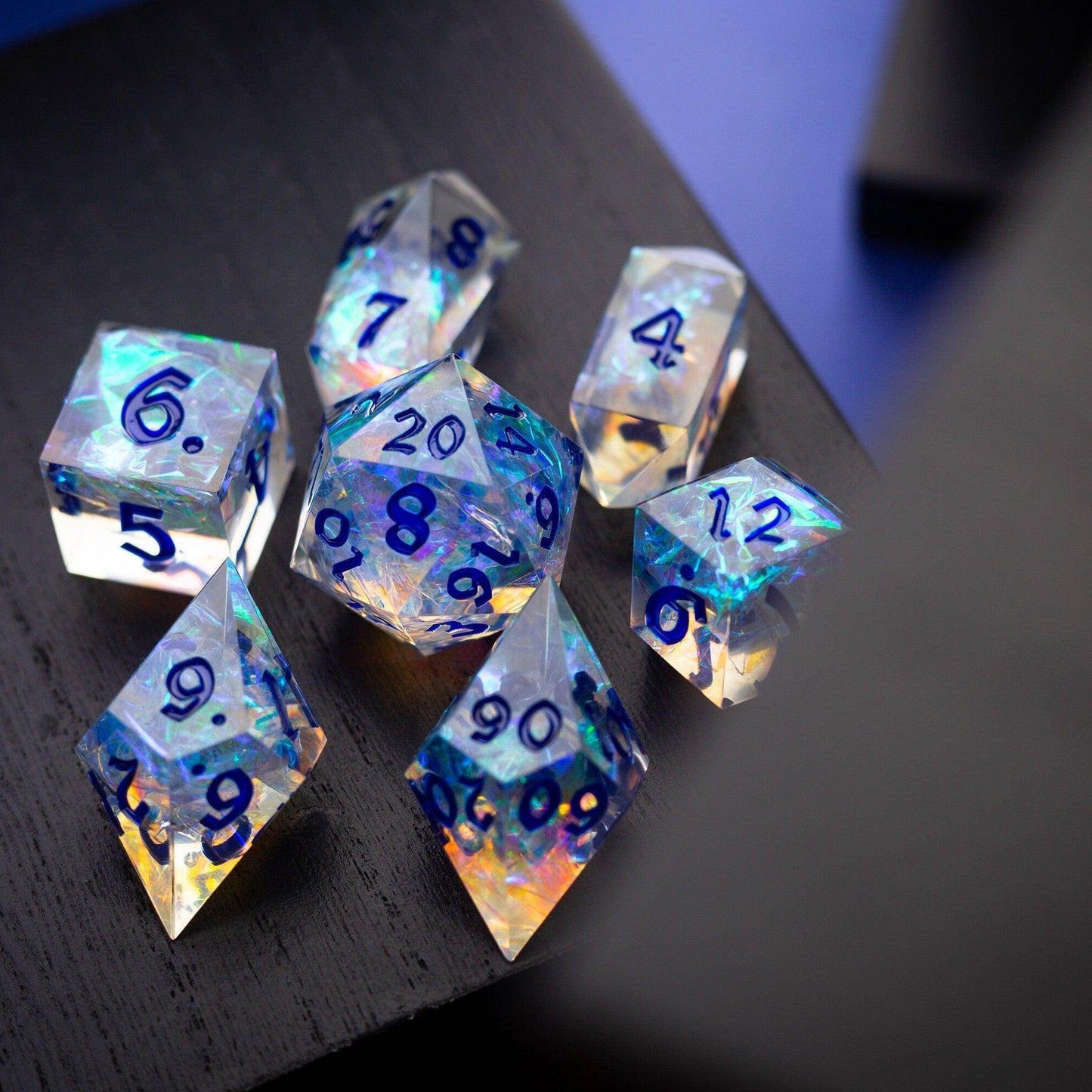 Purple Energy Handmade Resin DND Dice Set - Only 1 D20