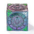 Cool Table Game Dice Spinner: 7-in-1 Metal Solid Cube Six-Sided Circular Spinning Roulette Dice