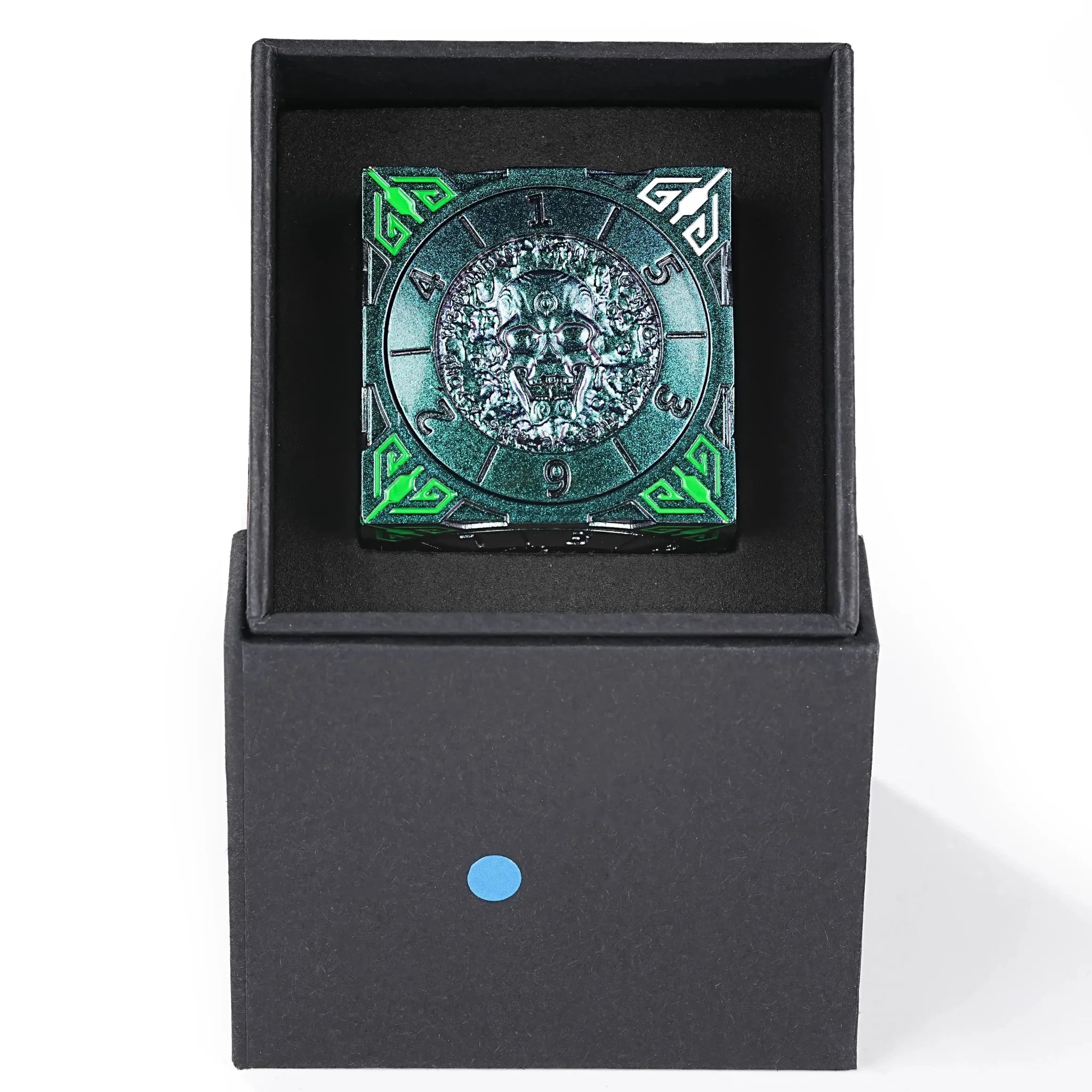 Cool Table Game Dice Spinner: 7-in-1 Metal Solid Cube Six-Sided Circular Spinning Roulette Dice