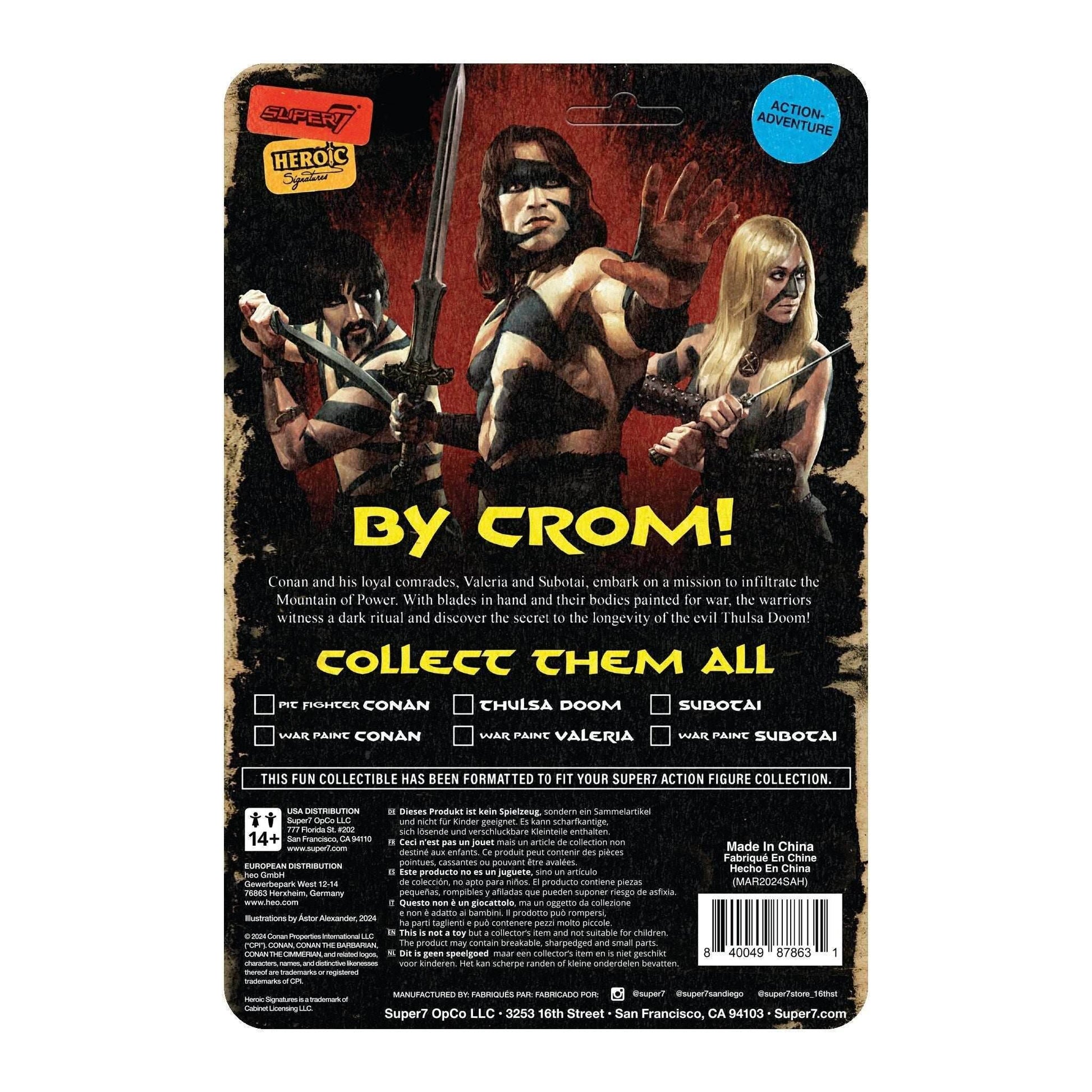 Super7 x CONAN THE BARBARIAN - SUBOTAI (WAR PAINT) ReAction Figure - 