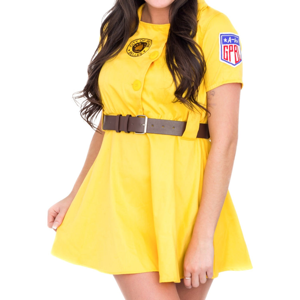 Racine Belles AAGPBL Baseball Women's Halloween Cosplay Costume Dress