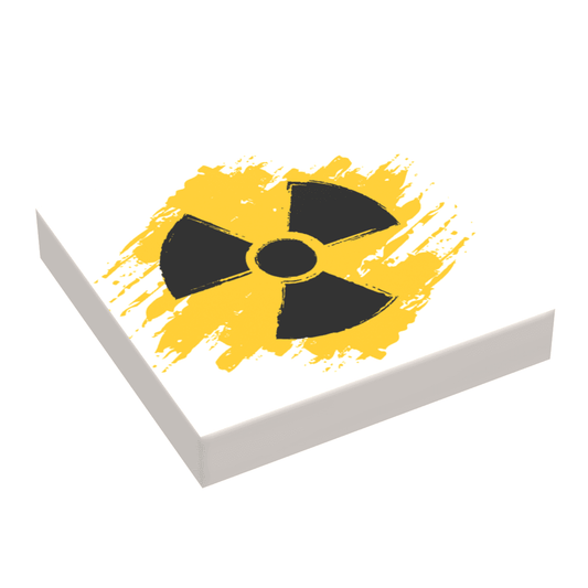 Radioactive Sign (2x2 tile) made using LEGO parts - B3 Customs - 