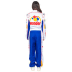 WonderBread Jumpsuit: Ricky Bobby Race Driver Costume Mashup (No Embroidery) for Adult Halloween Cosplay