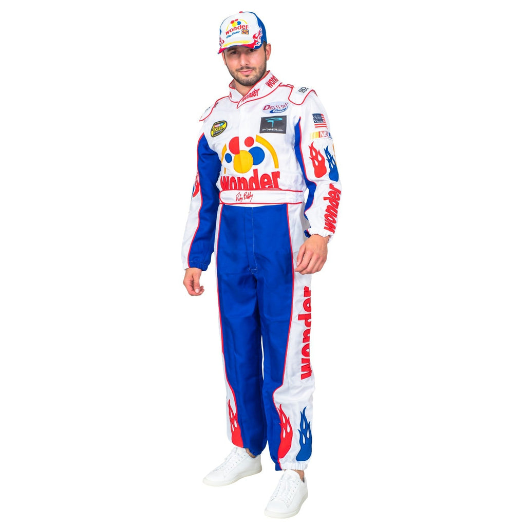 Ricky Bobby Driver Deluxe Jumpsuit and Hat Halloween Costume Cosplay