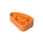 Gobricks GDS-2016 Technical Beam 2 x 3 L-Shape with Quarter Ellipse Thick | Building Blocks Toy Compatible with Lego 71708