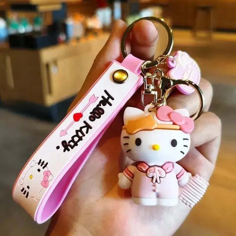 Sanrio Hello Kitty Key Chains, Kawaii Anime Cartoon Cinnamoroll Car Keychains Backpack Ornaments
