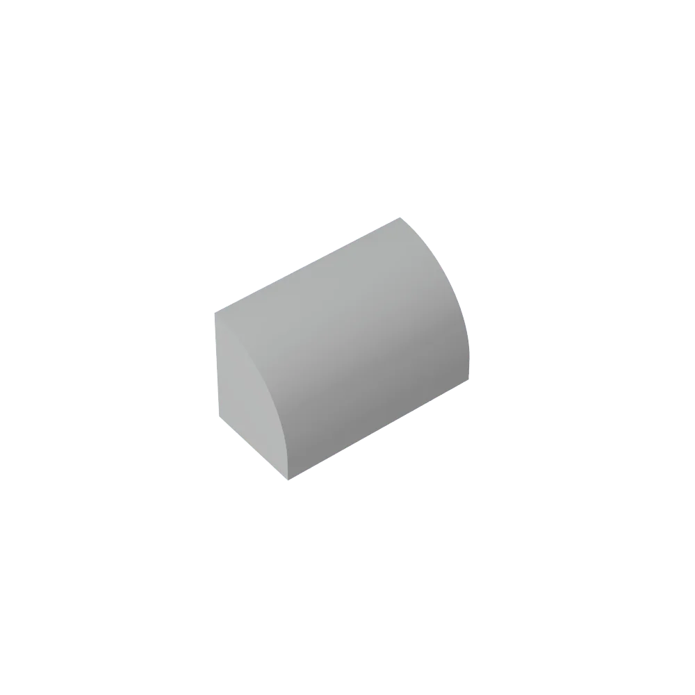 Gobricks GDS-M063 Curved Brick 1 x 2 x 1 No Studs | Compatible Building Block
