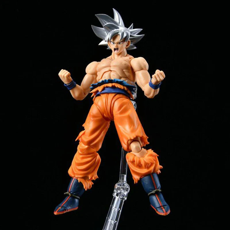 Ultra Instinct Goku Anime Figure, Dragon Ball Z Super Action Figurine White Haired 16 CM