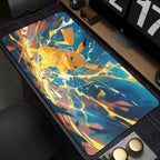 Leather Mouse Pad Pokemon Pikachu Mouse Mat Desk Mousepad For LOL Lockedge Large Gaming Accessories Computer Gamer Keyboard Pad