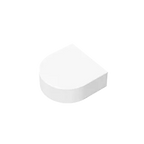 Gobricks Tile Round 1 x 1 Half Circle Extended | Compatible Brick Building Block