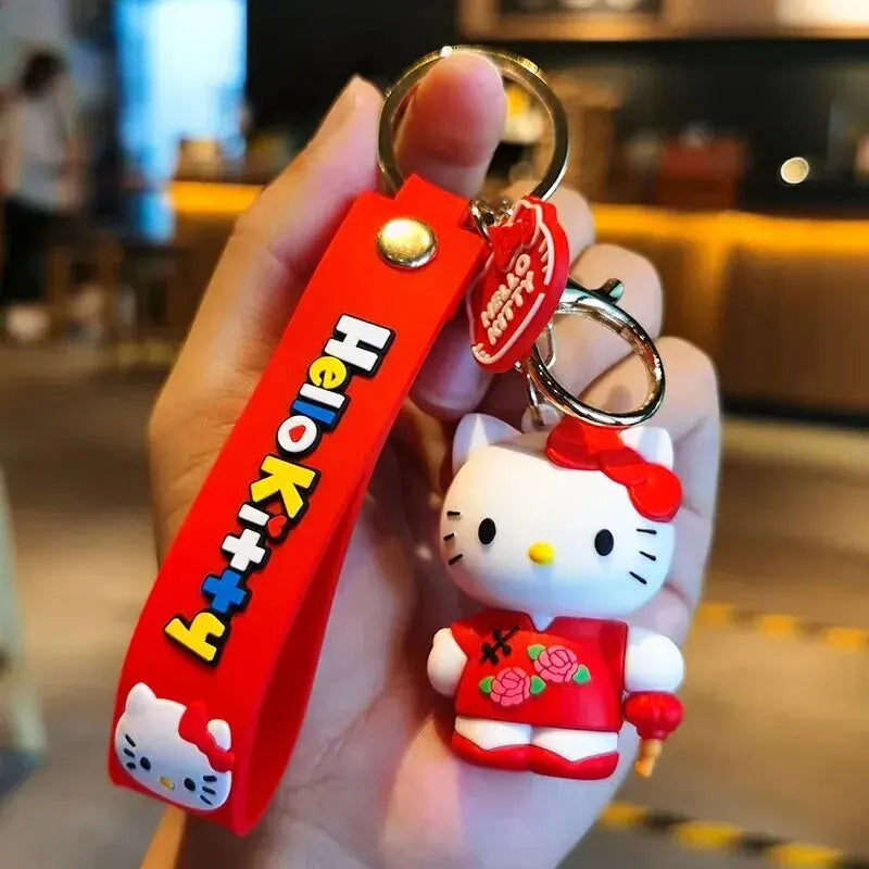 Sanrio Hello Kitty Key Chains, Kawaii Anime Cartoon Cinnamoroll Car Keychains Backpack Ornaments