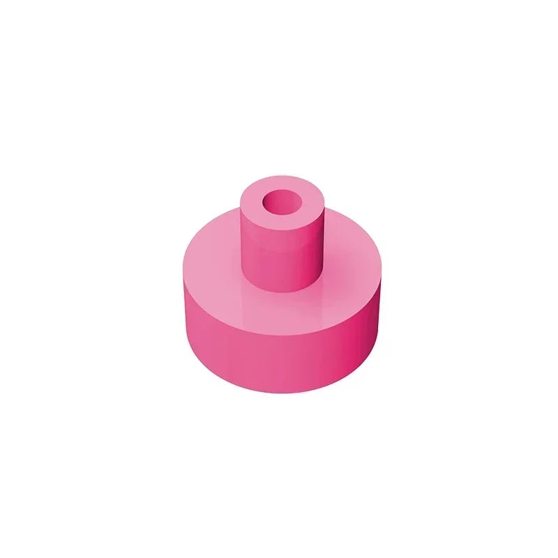 Gobricks Tile Round 1x1 with Bar and Pin Holder | Compatible Building Block