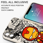 Cartoon Marvel Ironman Deadpool Case for iPhone 12 11 15 Plus X 7 8 13 Mini XR 14 Pro Max SE XS Soft Luxury Cover