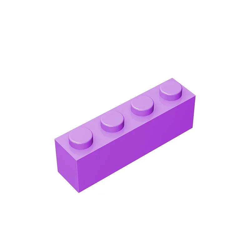 Gobricks GDS-534 Brick 1 x 4 without Bottom Tubes | Compatible Building Block Set