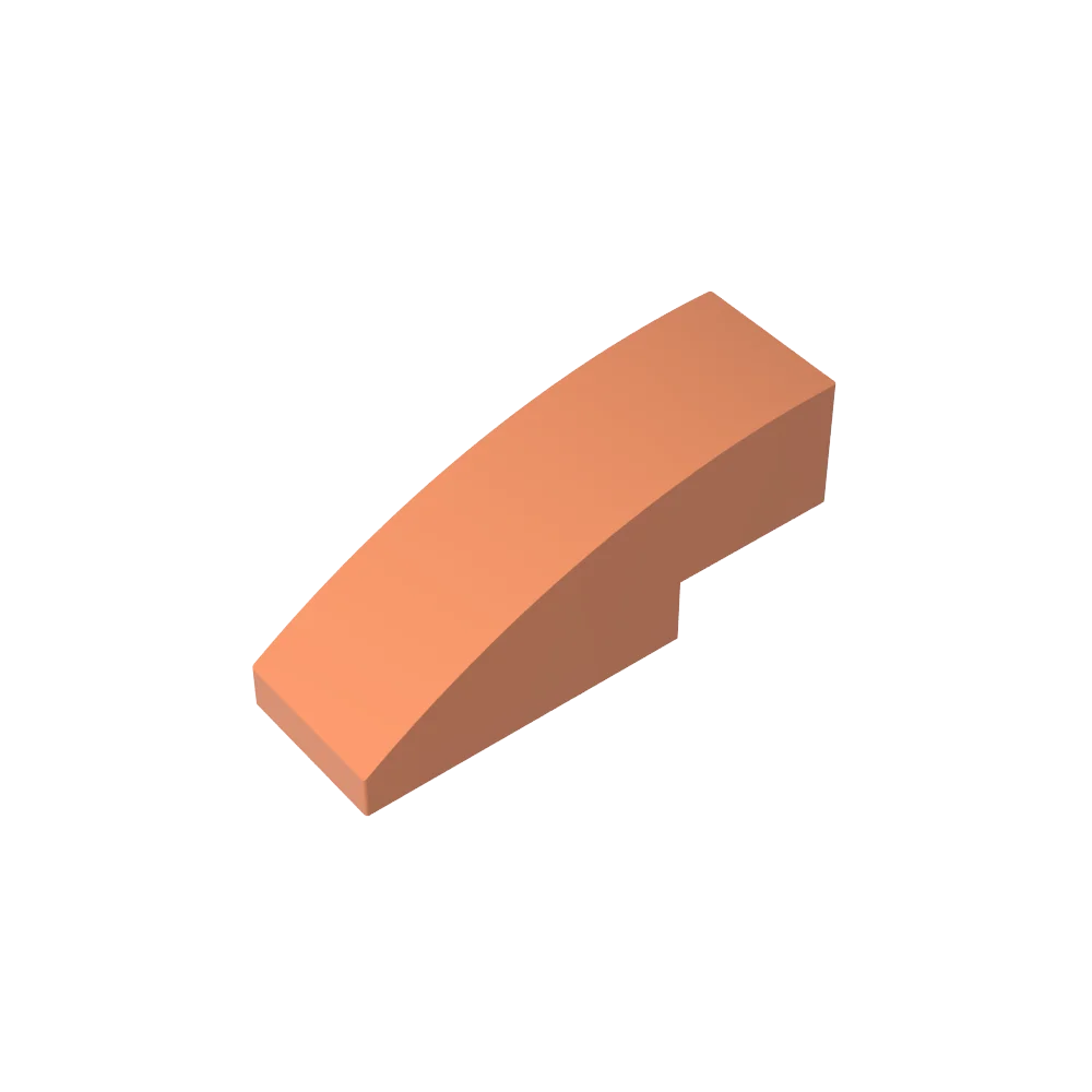 Gobricks GDS-657 Slope, Curved 3 x 1 | Compatible Building Block for Creative Construction