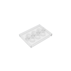Gobricks GDS-980 Tile, Modified 3 x 4 with 4 Studs in Center | Compatible Building Block for DIY and MOC