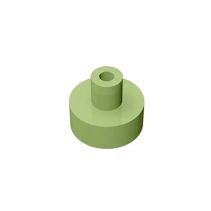 Gobricks Tile Round 1x1 with Bar and Pin Holder | Compatible Building Block