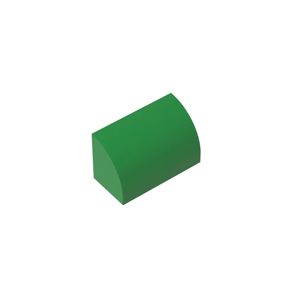 Gobricks GDS-M063 Curved Brick 1 x 2 x 1 No Studs | Compatible Building Block