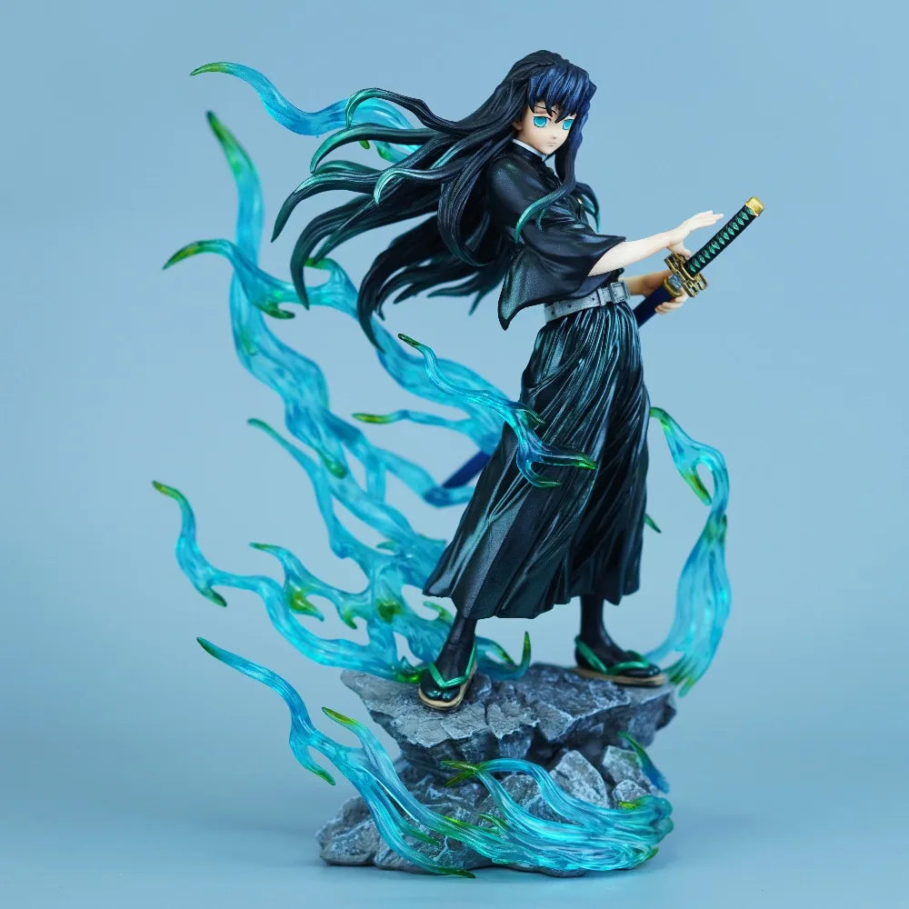 Tokito Muichiro Anime Figure, Demon Slayer Action Figurines PVC Statue Collectible 27 CM
